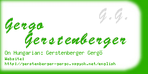 gergo gerstenberger business card